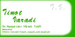 timot varadi business card